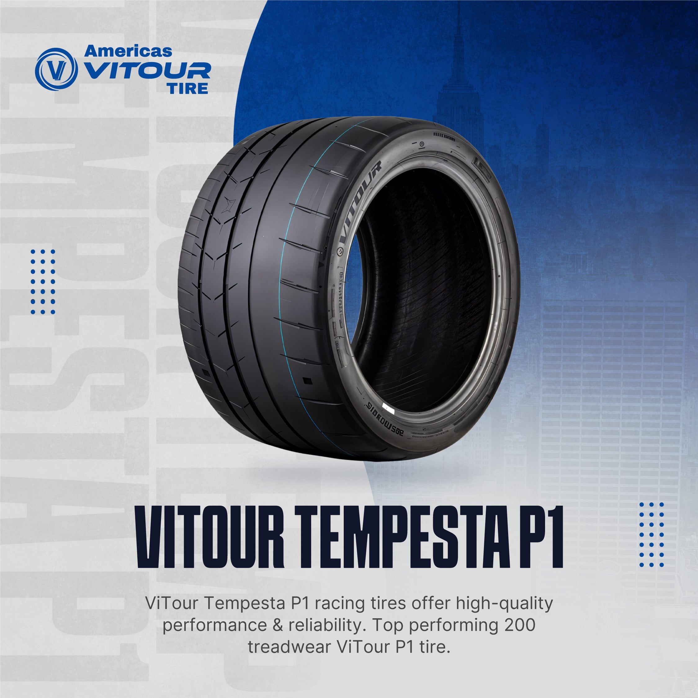 ViTour Tempesta P1 Tires Engineered by Americas ViTour Tire